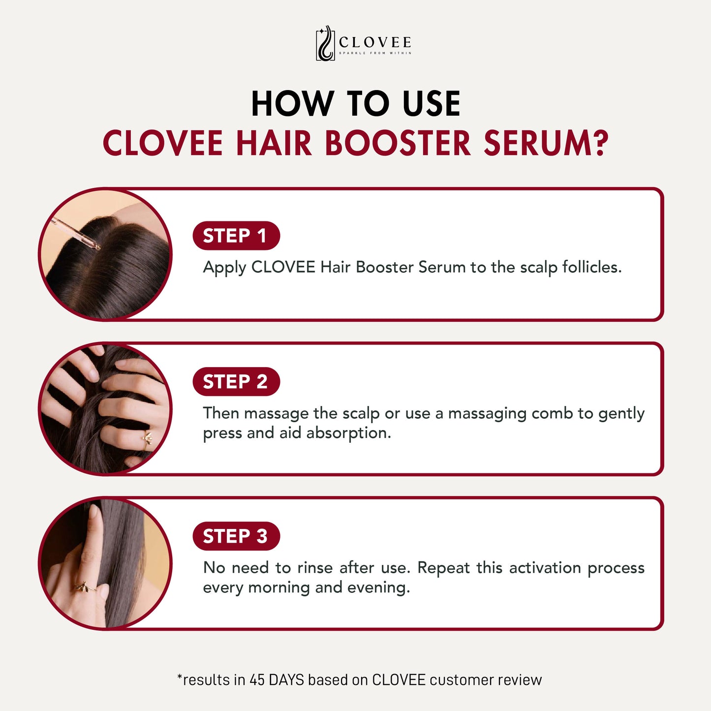 CLOVEE Hair Booster Serum - Set 1